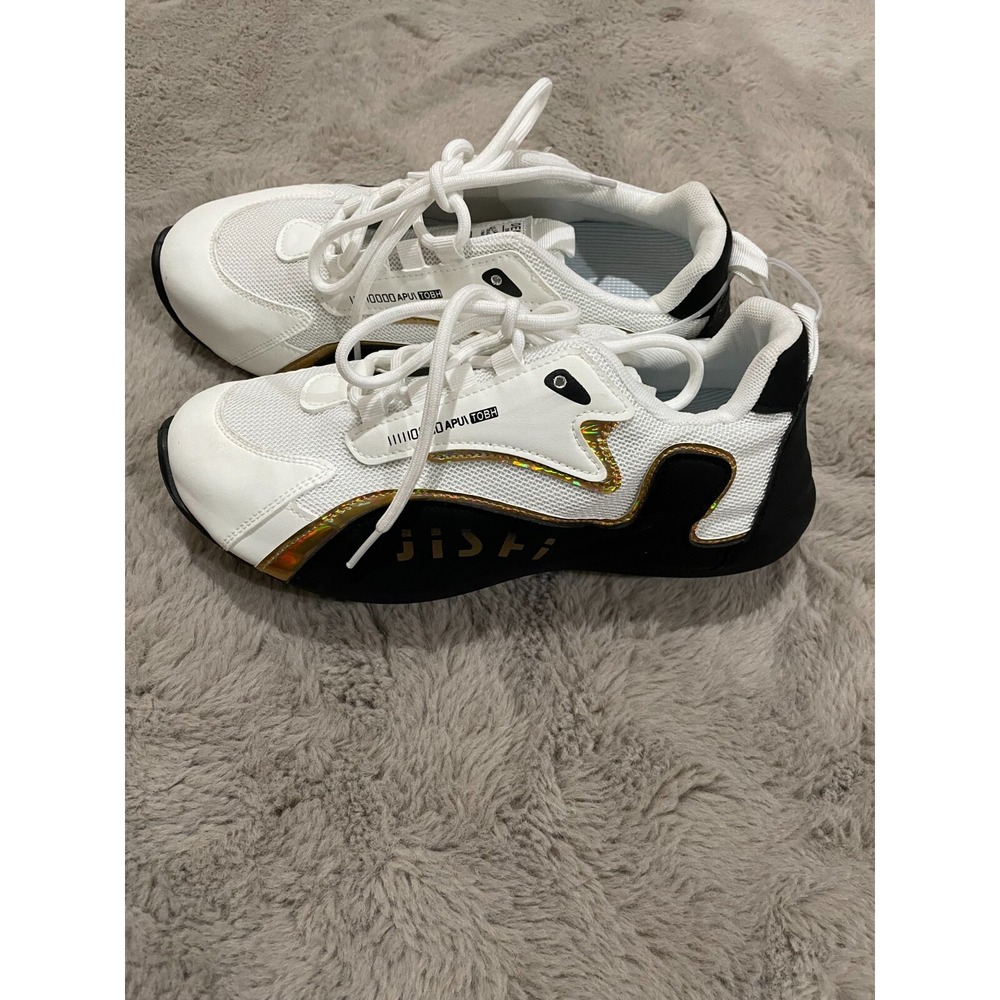 NWOB Denim ASR Athletic Sneakers Black And‎ White Men's 7.5 US 40 Euro School